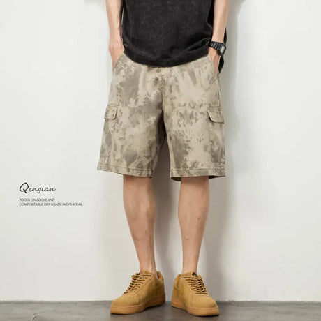 Men's Loose Desert Camouflage Denim Shorts - Lootquake