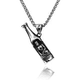 Men's Fashion Beer Bottle Bottle Opener Pendant Long Stainless Steel Necklace - Lootquake