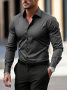 Men's Long Sleeve Business Formal Wear Slim Fit Shirt - Lootquake