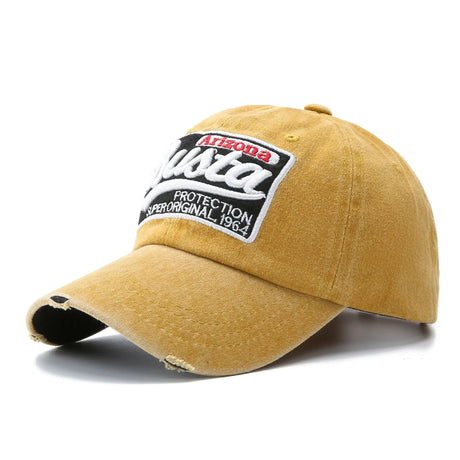 Washed Baseball Cap Patch Letters Hat - Lootquake
