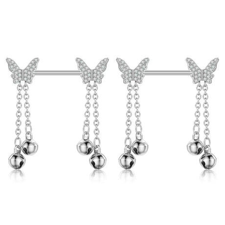 Fashion Zircon Adhesive Nail Piercing Jewelry - Lootquake