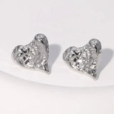 Pendientes de acero inoxidable de temperamento simple con baño de oro de 18 quilates que no se decoloran