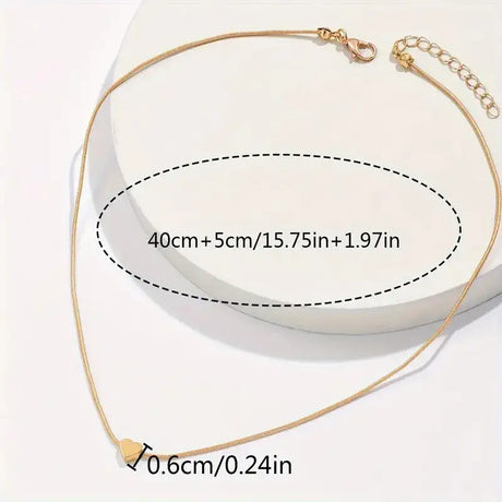Fashion Snake Bones Chain Love Pendant Necklace - Lootquake