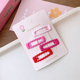 Sweet Rose Hollow Heart Five-star Barrettes