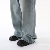 Hot Rhinestone Fashionable Loose Straight Loose Washed-out Jeans Fashion - Lootquake