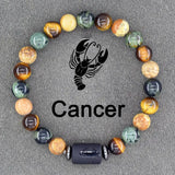 Twelve Constellations Bracelets Natural Stone Pendant Planet Birthday Gift - Lootquake