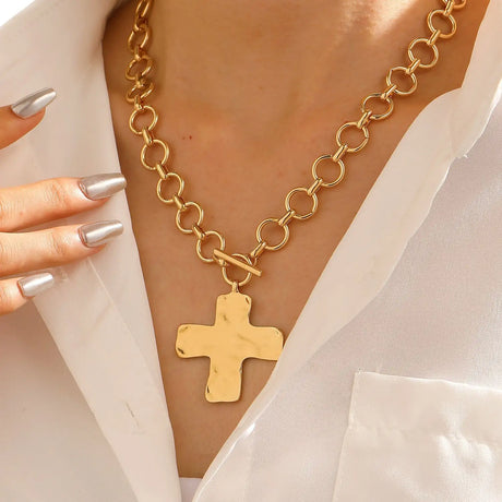 European And American Cross Alloy Pendant Necklace - Lootquake