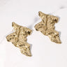 Pendientes de acero inoxidable de temperamento simple con baño de oro de 18 quilates que no se decoloran