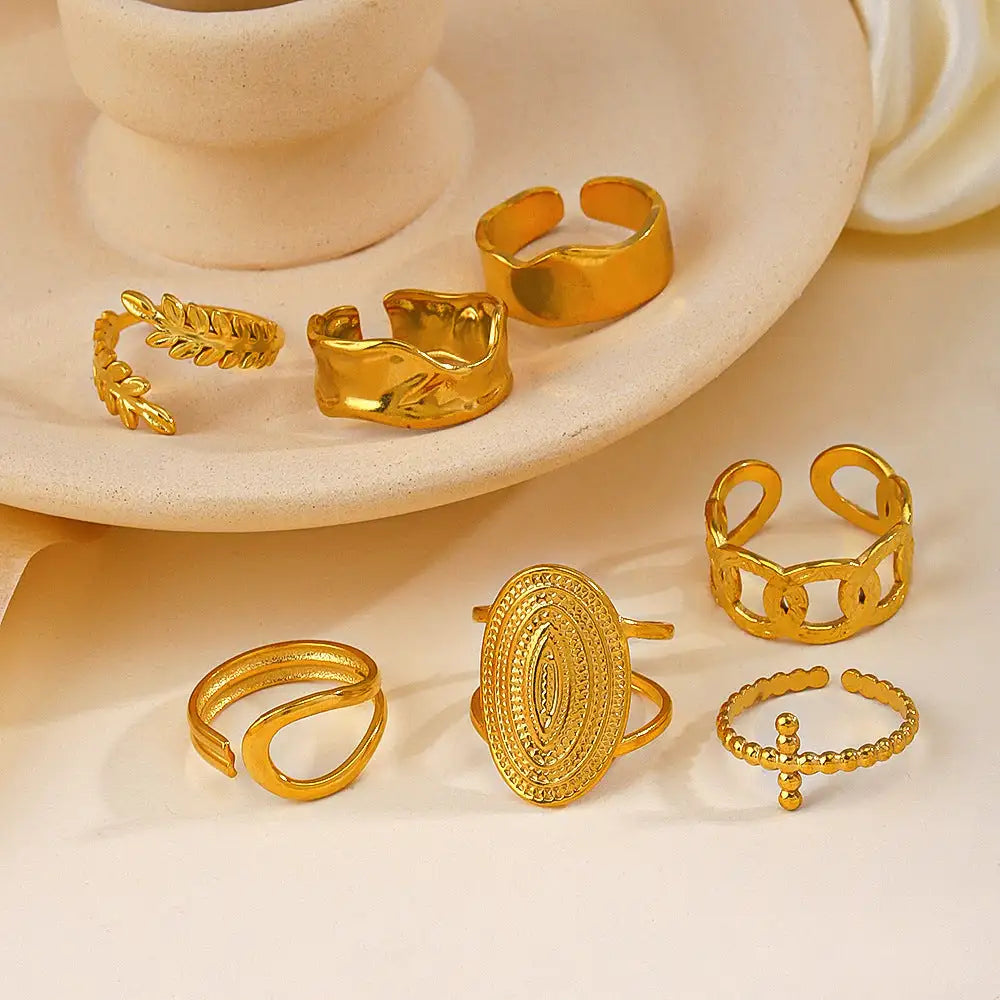 Women's Retro Fashion Stainless Steel Shaped Ring - Lootquake