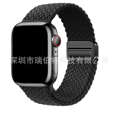 Metal Magnetic Buckle Nylon Braided Stretch Strap - Lootquake