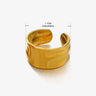 Anillo de acero inoxidable con forma de moda retro para mujer