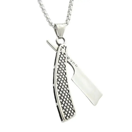 Titanium Steel Shaver Pendant Personality Punk Vintage Necklace - Lootquake
