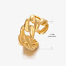 Anillo de acero inoxidable con forma de moda retro para mujer