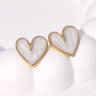 Pendientes de acero inoxidable de temperamento simple con baño de oro de 18 quilates que no se decoloran