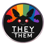 Rainbow Moth Man Pin Badge Metal - Lootquake