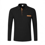 Sports Long Sleeve Lapel Men's Polo Shirt - Lootquake