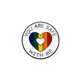 Women's Fashion English Letter Rainbow Love Alloy Drip Badge - Lootquake