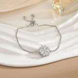Simple Rotatable Flower Color-preserving Pure Copper Gold-plated Bracelet - Lootquake