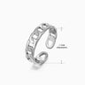 Anillo de acero inoxidable con forma de moda retro para mujer