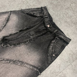 Street Fashion Vintage Jeans Raw Edges Design - Lootquake