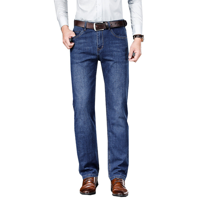 Loose Straight Business Washed Jeans - Lootquake
