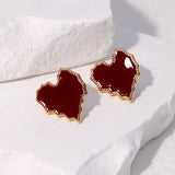 Pendientes de acero inoxidable de temperamento simple con baño de oro de 18 quilates que no se decoloran