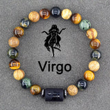 Twelve Constellations Bracelets Natural Stone Pendant Planet Birthday Gift - Lootquake