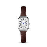 Artistic Silver Case Square Thin Strap Roman Women's Quartz Watch - Lootquake