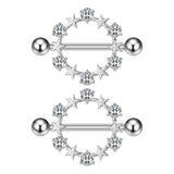 Fashion Zircon Adhesive Nail Piercing Jewelry - Lootquake