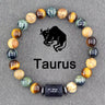 Twelve Constellations Bracelets Natural Stone Pendant Planet Birthday Gift - Lootquake