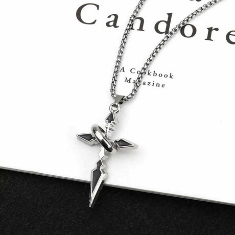 Minimalist Hip Hop Ring Cross Necklace - Lootquake