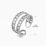 Anillo de acero inoxidable con forma de moda retro para mujer