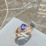 Rose Gold Zircon Ring Vintage Jewelry - Lootquake