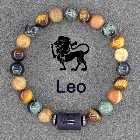 Twelve Constellations Bracelets Natural Stone Pendant Planet Birthday Gift - Lootquake