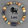 Twelve Constellations Bracelets Natural Stone Pendant Planet Birthday Gift - Lootquake