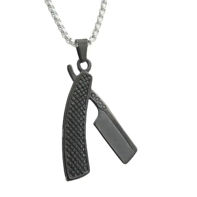 Titanium Steel Shaver Pendant Personality Punk Vintage Necklace - Lootquake