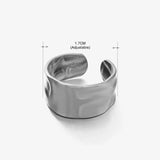 Anillo de acero inoxidable con forma de moda retro para mujer