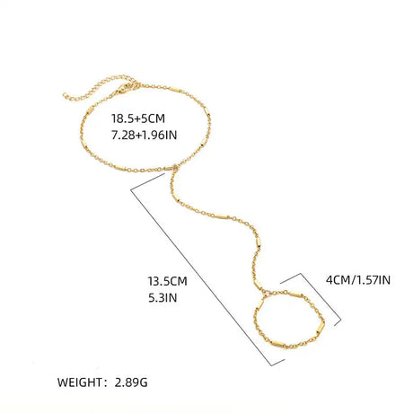 Women's Beach Ring Bracelet Integrated Chain - Lootquake