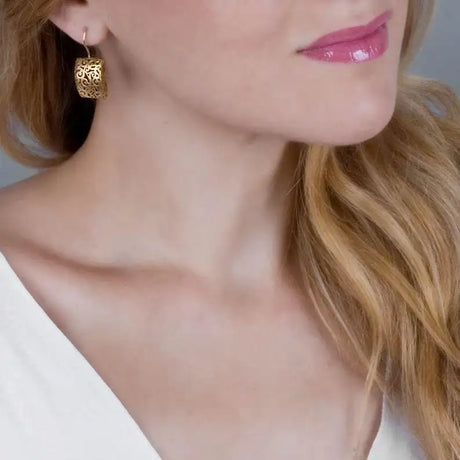 European And American Simple Hollow Design Ear Rings Alloy - Lootquake
