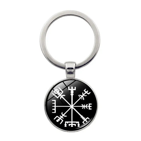 Nordic Viking Compass Pattern Keychain Pendant - Lootquake