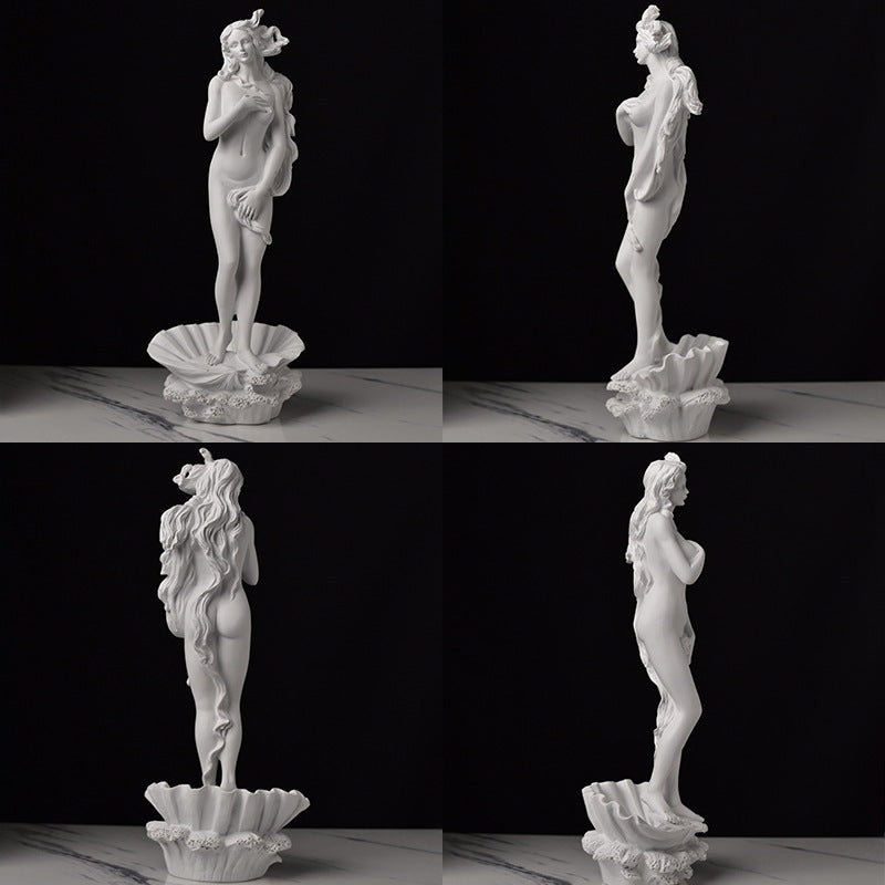 Estatuas de diosas griegas clásicas: pequeñas figuras artísticas, esculturas de Venus para estanterías de oficina y decoración de sala de estar.
