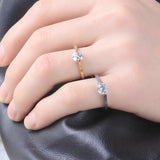 Fashion Diamond Ring Titanium Steel Ornament Simple Female Niche Jewelry Stainless Steel - Lootquake