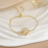 Simple Rotatable Flower Color-preserving Pure Copper Gold-plated Bracelet - Lootquake