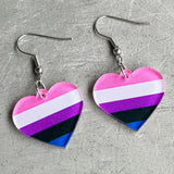 Rainbow Geometric Simple Multi-color Love Heart - Lootquake