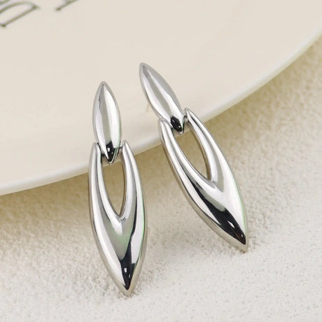 Retro Hong Kong Style Temperament Earrings Cold Style Simple Earrings - Lootquake