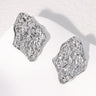 Pendientes de acero inoxidable de temperamento simple con baño de oro de 18 quilates que no se decoloran