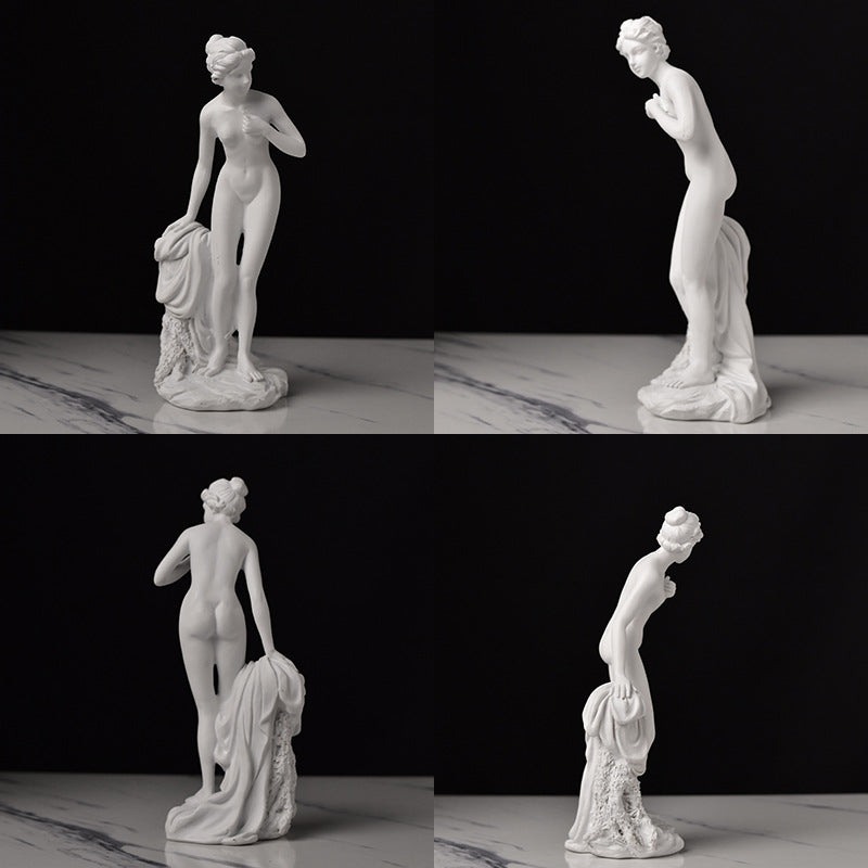 Estatuas de diosas griegas clásicas: pequeñas figuras artísticas, esculturas de Venus para estanterías de oficina y decoración de sala de estar.