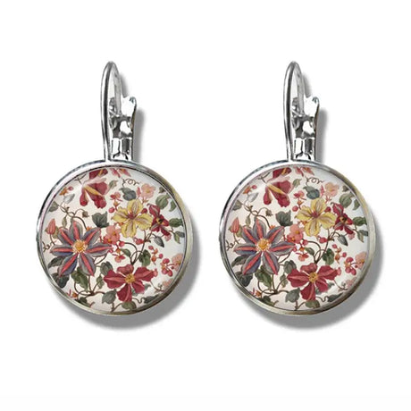 Mandala Art Picture Earrings Crystal Yoga Earrings - Lootquake