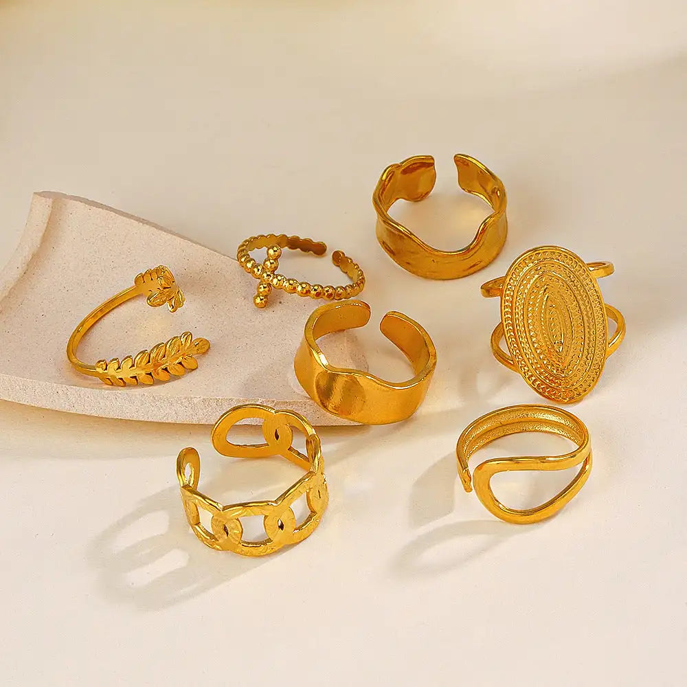 Women's Retro Fashion Stainless Steel Shaped Ring - Lootquake