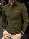 Sports Long Sleeve Lapel Men's Polo Shirt - Lootquake